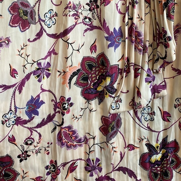 Torrid Satin High Neck Bow Tie Front Halter Top Floral Pink Size 4 - Picture 12 of 14